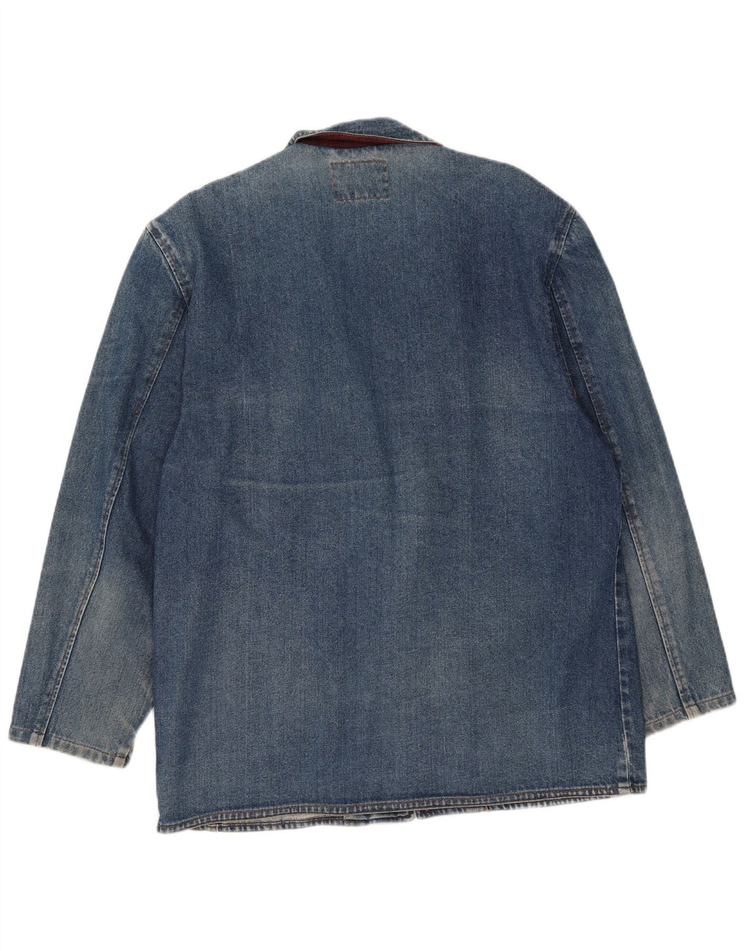 Vintage Herren 1 Knopf Denim Blazer Jacke IT 48 Mittelblaue Baumwolle