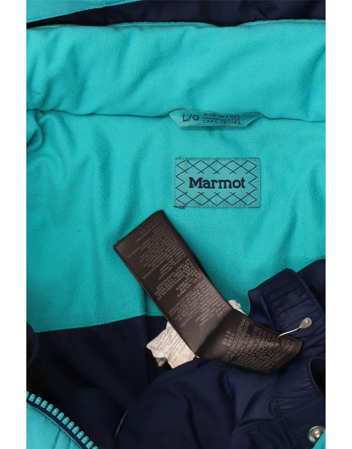 Marmot Wattierte Jacke mit Kapuze für Mädchen, 11–12 Jahre, groß, grün, Polyester