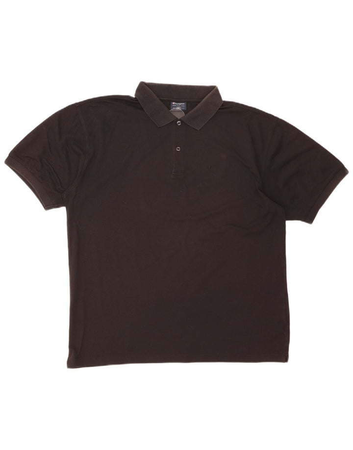 Champion Herren Poloshirt 2XL Schwarz Baumwolle