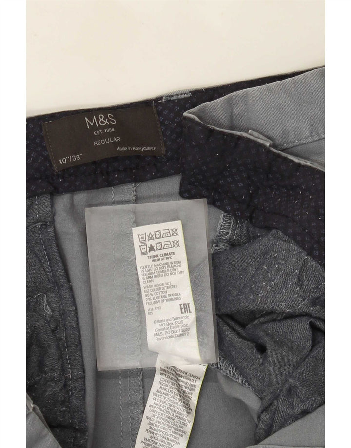 Marks & Spencer Herren-Chinohose, normal, W40, L33, Grau, Baumwolle