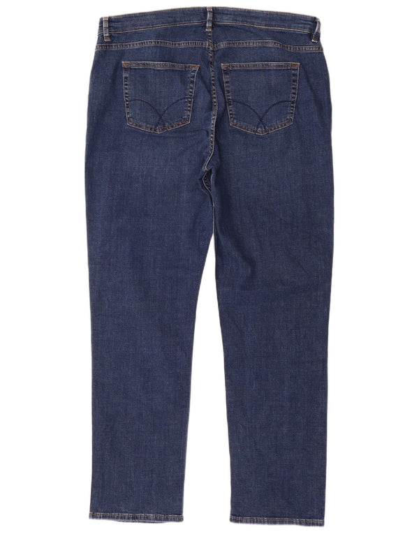 Crew Clothing Damen Straight Jeans UK 18 XL W36 L31 Blaue Baumwolle