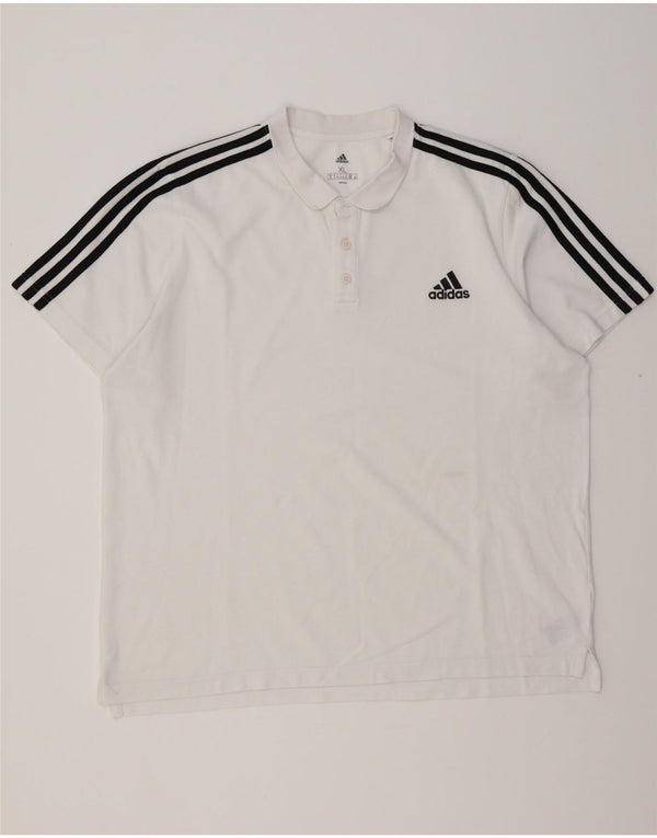 ADIDAS Herren Poloshirt XL Weiße Baumwolle