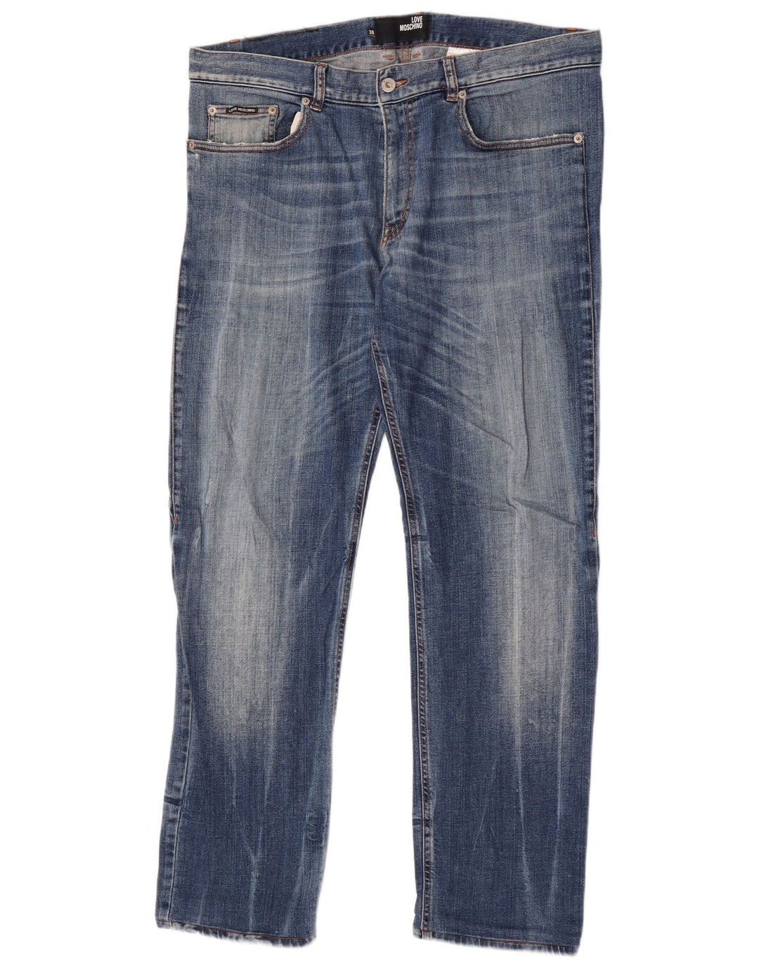 Moschino Herren Slim Jeans W38 L32 Blue Cotton Classic