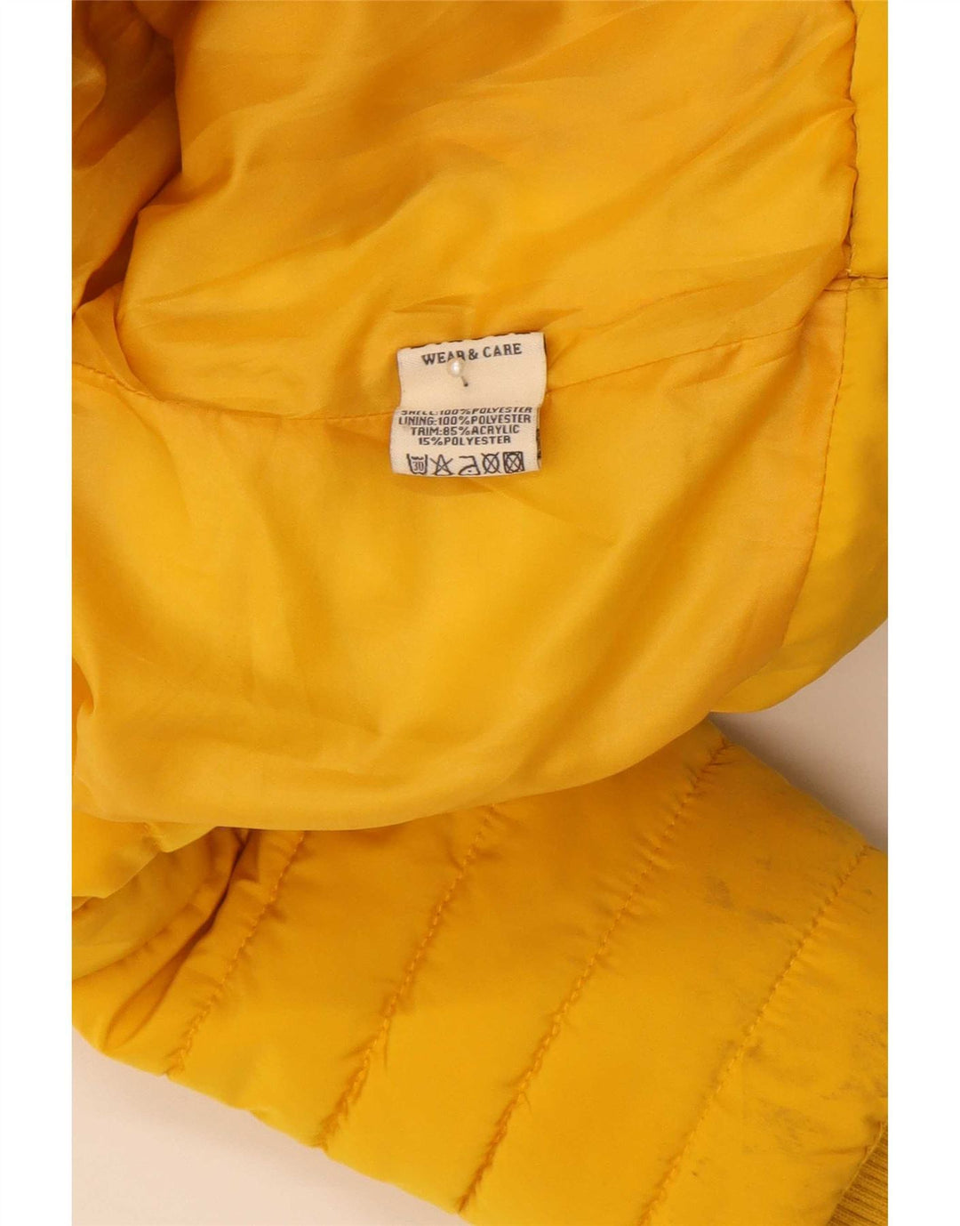 Diesel Wattierte Mädchenjacke, 7–8 Jahre, gelbes Polyester