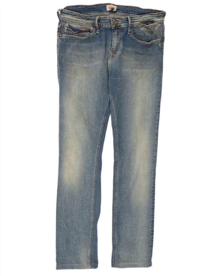 Tommy Hilfiger Damen Slim Jeans W33 L29 Blaue Baumwolle