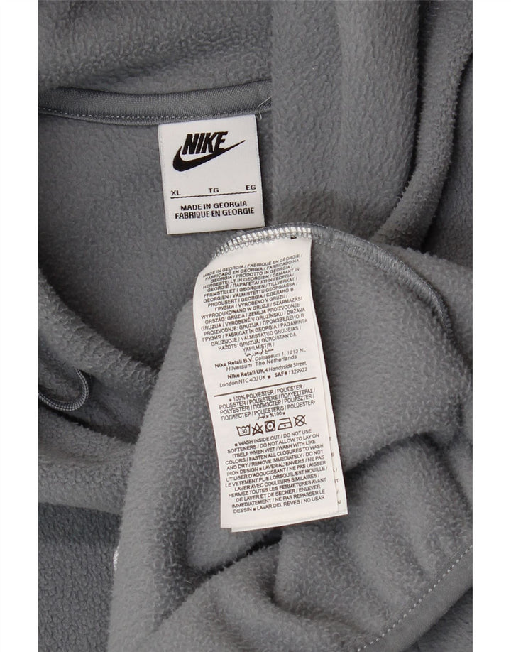 NIKE Herren-Fleecepullover mit Kapuze, XL, grau, Polyester