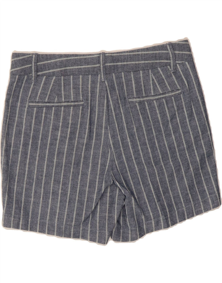 J. CREW Womens Chino Shorts US 6 Medium W32  Navy Blue Striped Cotton Vintage J. Crew and Second-Hand J. Crew from Messina Hembry 