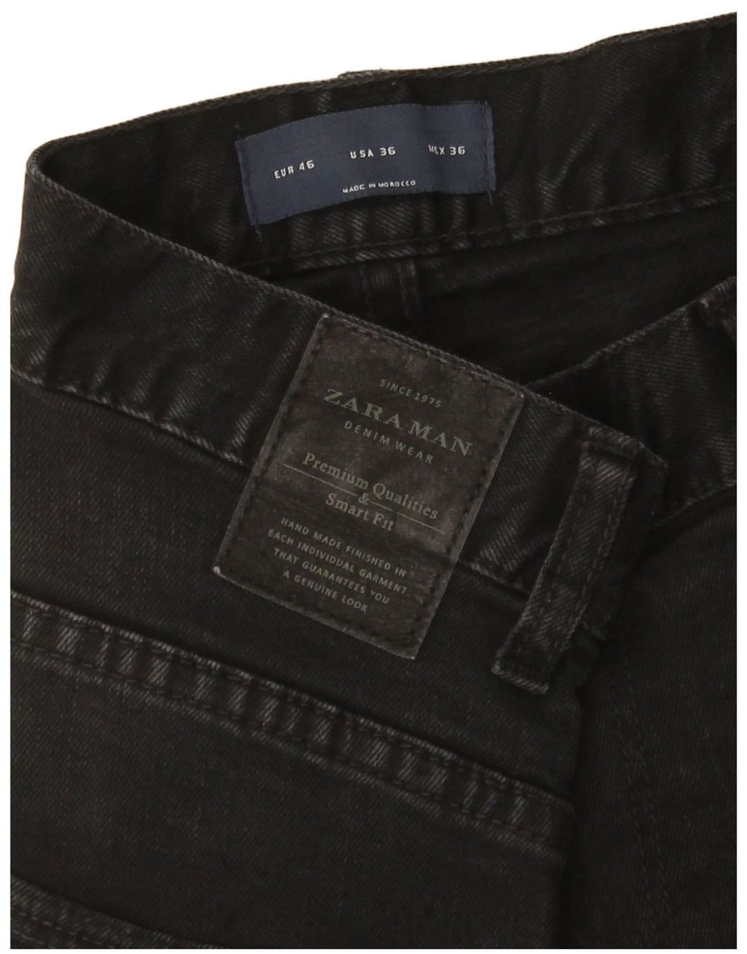 Zara Herren Slim Jeans EU 46 XL W36 L33 Schwarz