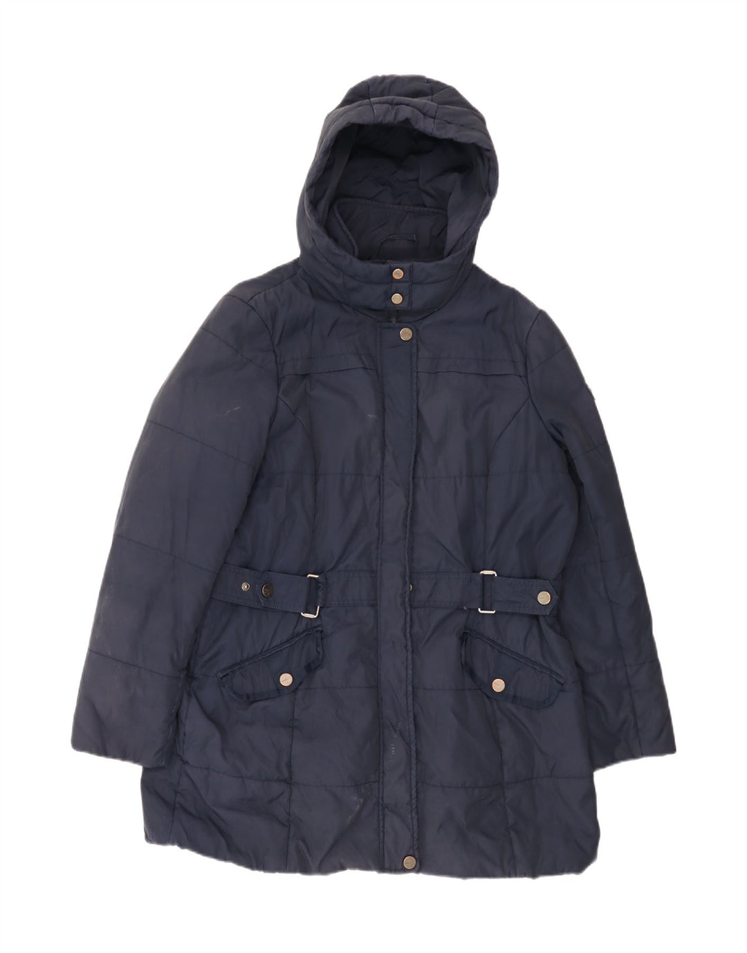 Esprit Wattierter Damenmantel mit Kapuze UK 18 XL Marineblau Polyamid