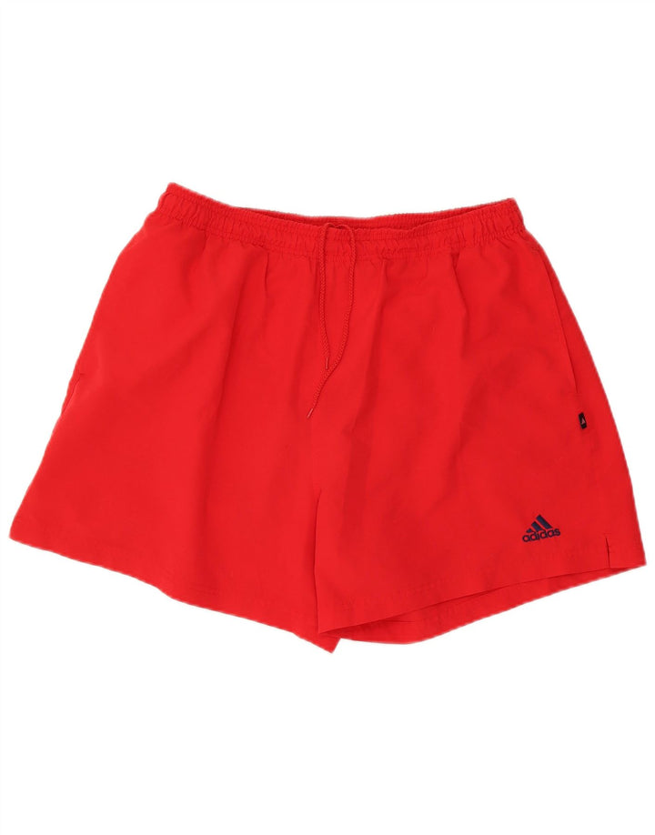 ADIDAS Mens Sport Shorts Large Red Polyester