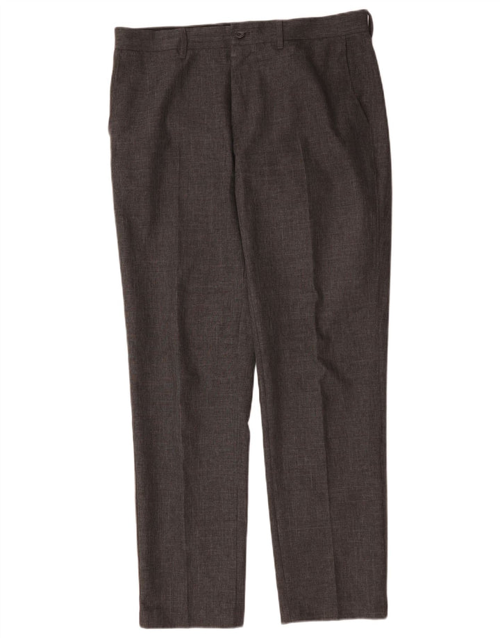 Marks & Spencer Slim-Anzughose für Herren, W34, L31, grau, Polyester