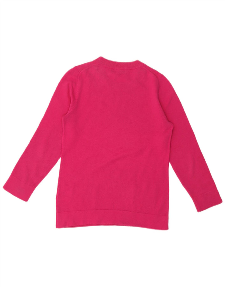 Jaeger Damen-Pullover mit Rundhalsausschnitt, UK 10, kleine rosa Wolle