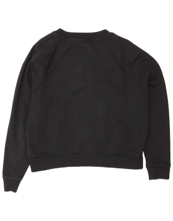 Vans Damen-Sweatshirt mit Grafik-Übergröße, Größe M, Schwarz, Baumwolle, UK 14
