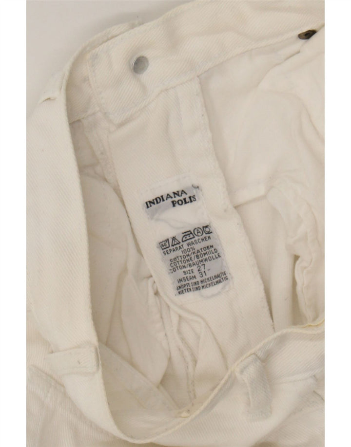 VINTAGE Womens Tapered Jeans W27 L31 White Cotton Vintage Vintage and Second-Hand Vintage from Messina Hembry 