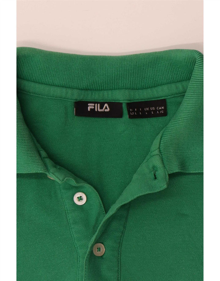 Fila Herren Poloshirt Große grüne Baumwolle