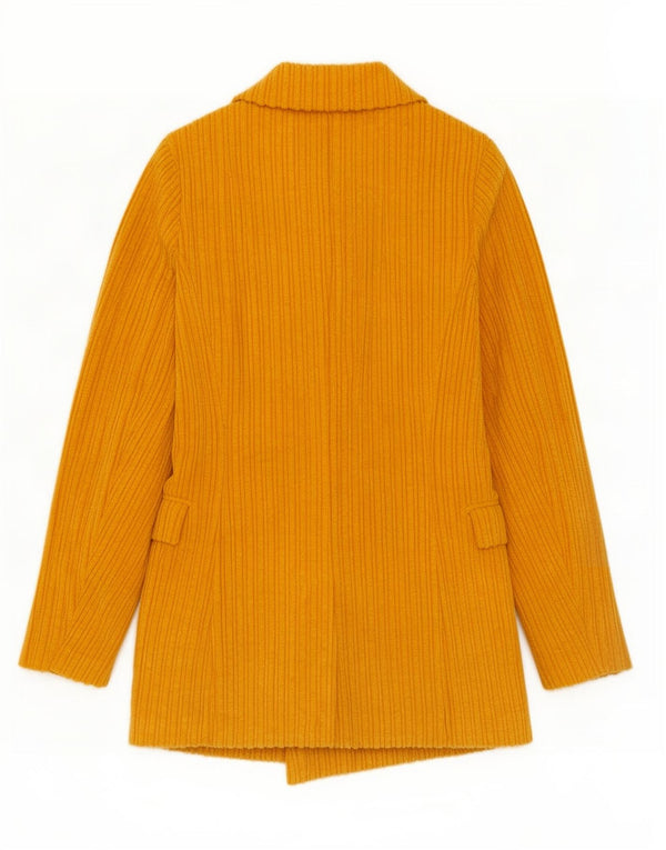 Benetton Zweireihiger Cord-Blazer für Damen, Gr. 6, XS, Gelb