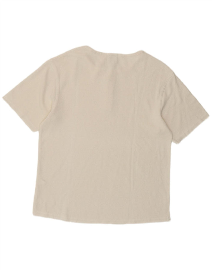 Zara Herren T-Shirt Top Mittelweiß
