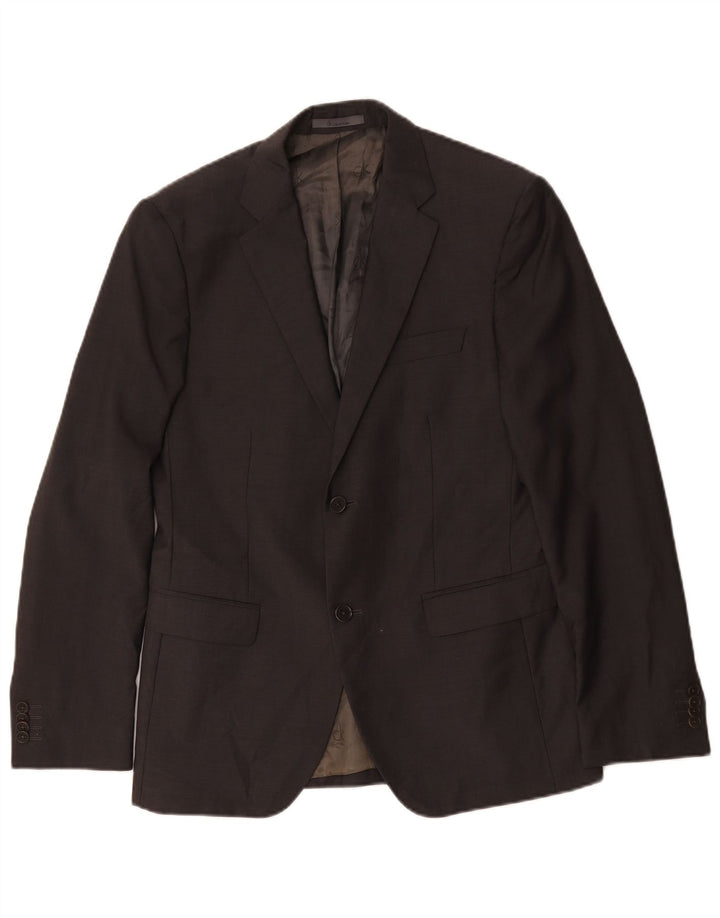 Calvin Klein Herren-Blazer mit 2 Knöpfen, IT 50, große graue Wolle