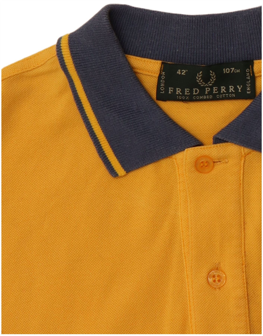 FRED PERRY Herren-Poloshirt aus mittelgelber Baumwolle