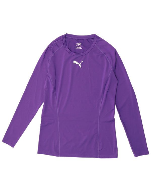 Puma Damen Top Langarm UK 18 XL Lila Polyester