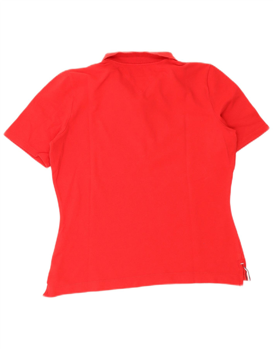 Tommy Hilfiger Damen-Poloshirt mit normaler Passform, UK 12, mittelrot
