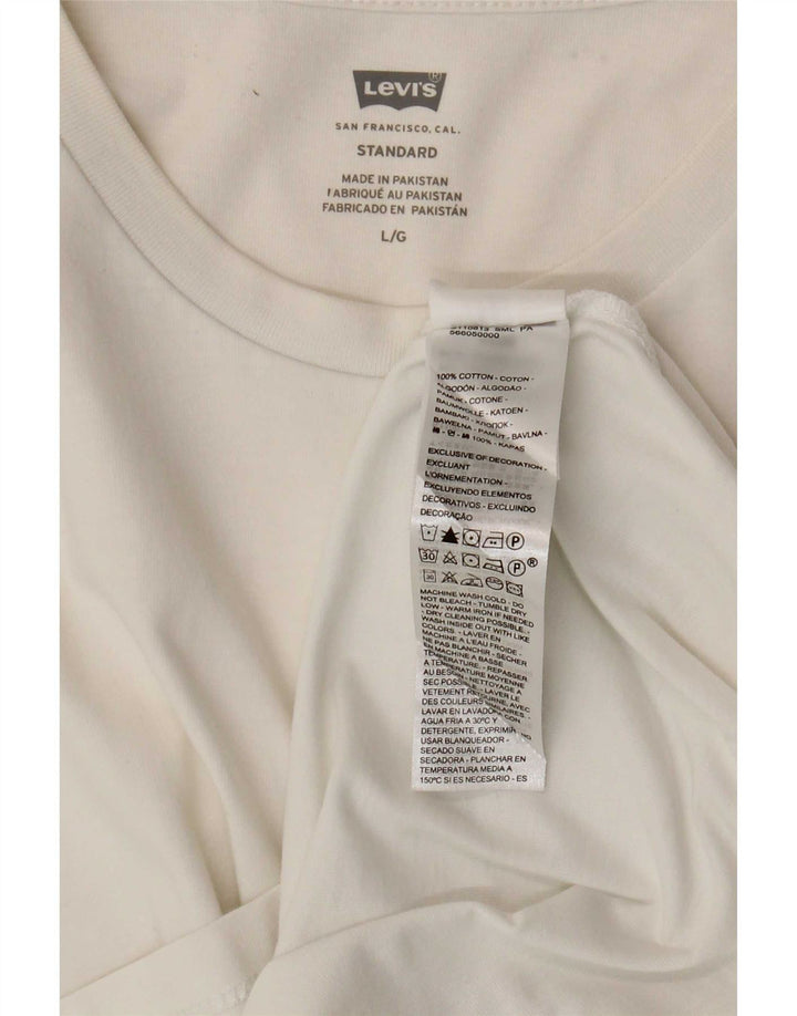 Levi's Herren Standard T-Shirt Top Large Weiß Baumwolle