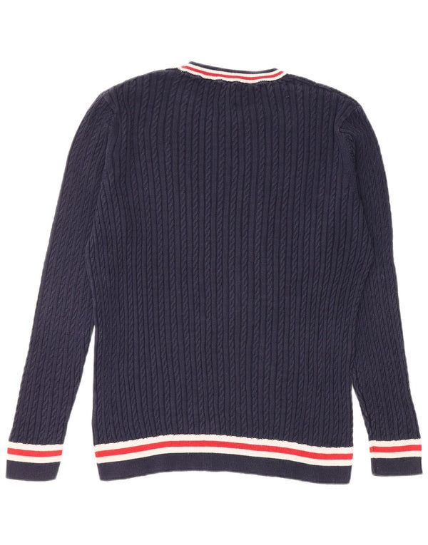 Crew Clothing Damen-Pullover mit Rundhalsausschnitt, UK 18, XL, Marineblau, Baumwolle