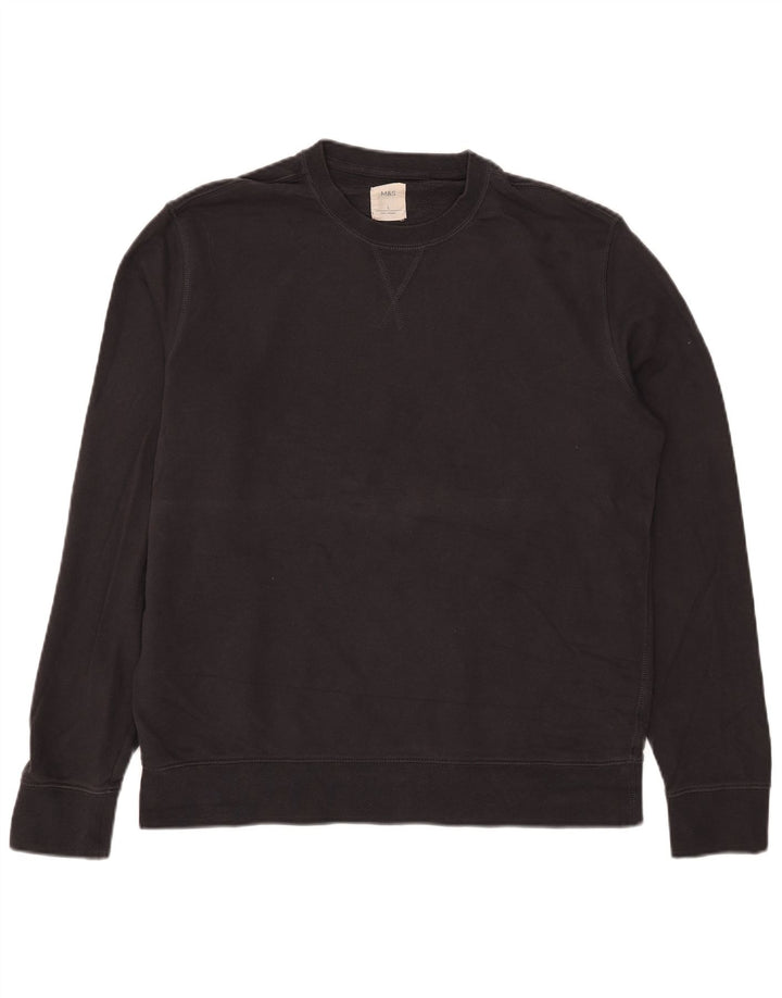 Marks & Spencer Herren-Sweatshirt, Pullover, Größe L, Schwarz, Baumwolle