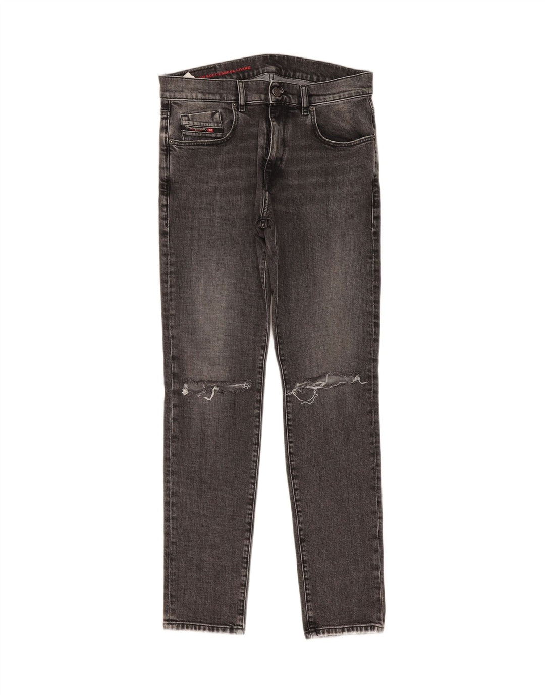 Diesel Damen Distressed Slim Jeans W31 L31 Graue Baumwolle