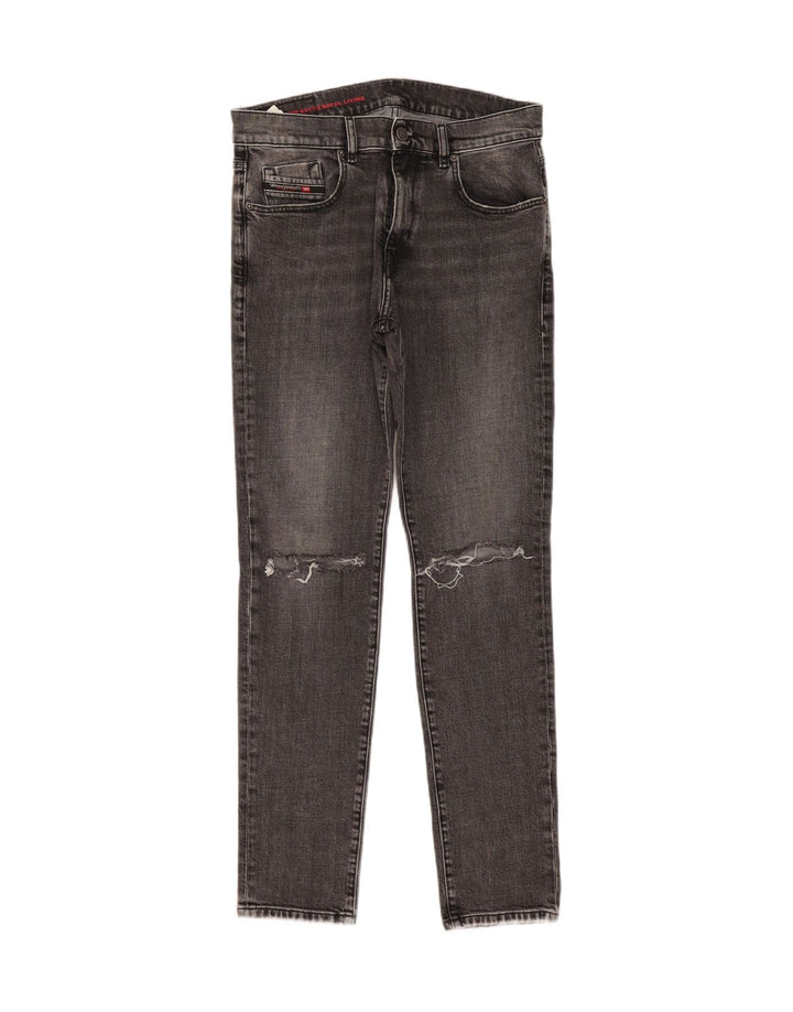 Diesel Damen Distressed Slim Jeans W31 L31 Graue Baumwolle