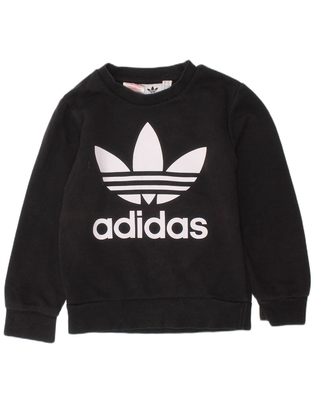 ADIDAS Jungen-Sweatshirt mit Grafik, 5–6 Jahre, schwarze Baumwolle
