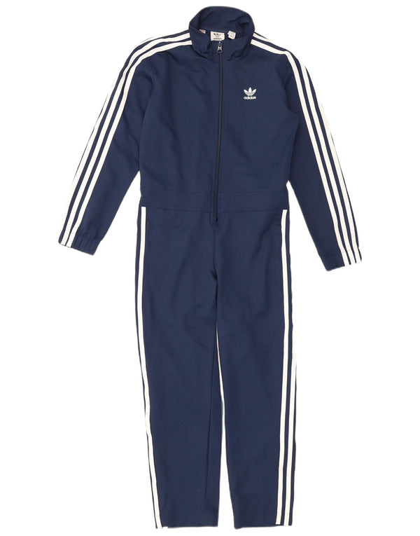Adidas Mädchen-Overall, 9–10 Jahre, Marineblau, Polyester, Sport