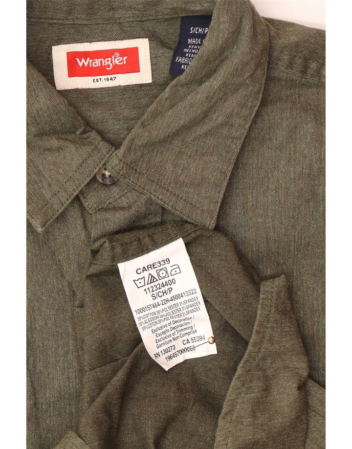 Wrangler Herrenhemd, klein, Khaki, Baumwolle