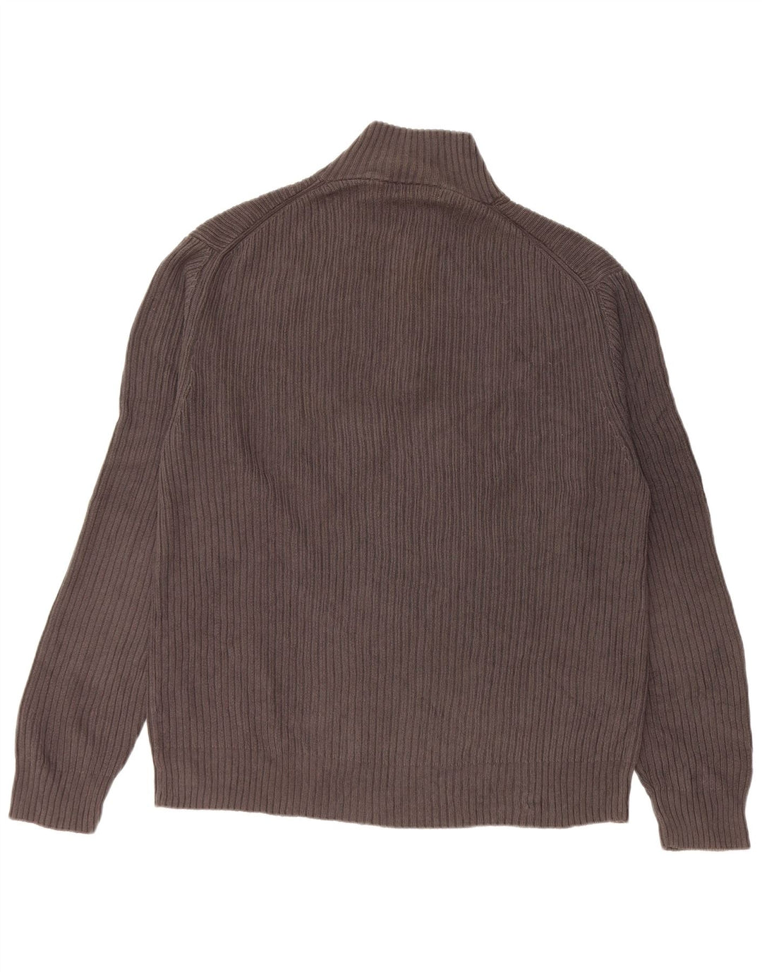 CALVIN KLEIN Herren-Pullover mit Reißverschluss am Hals, große graue Baumwolle