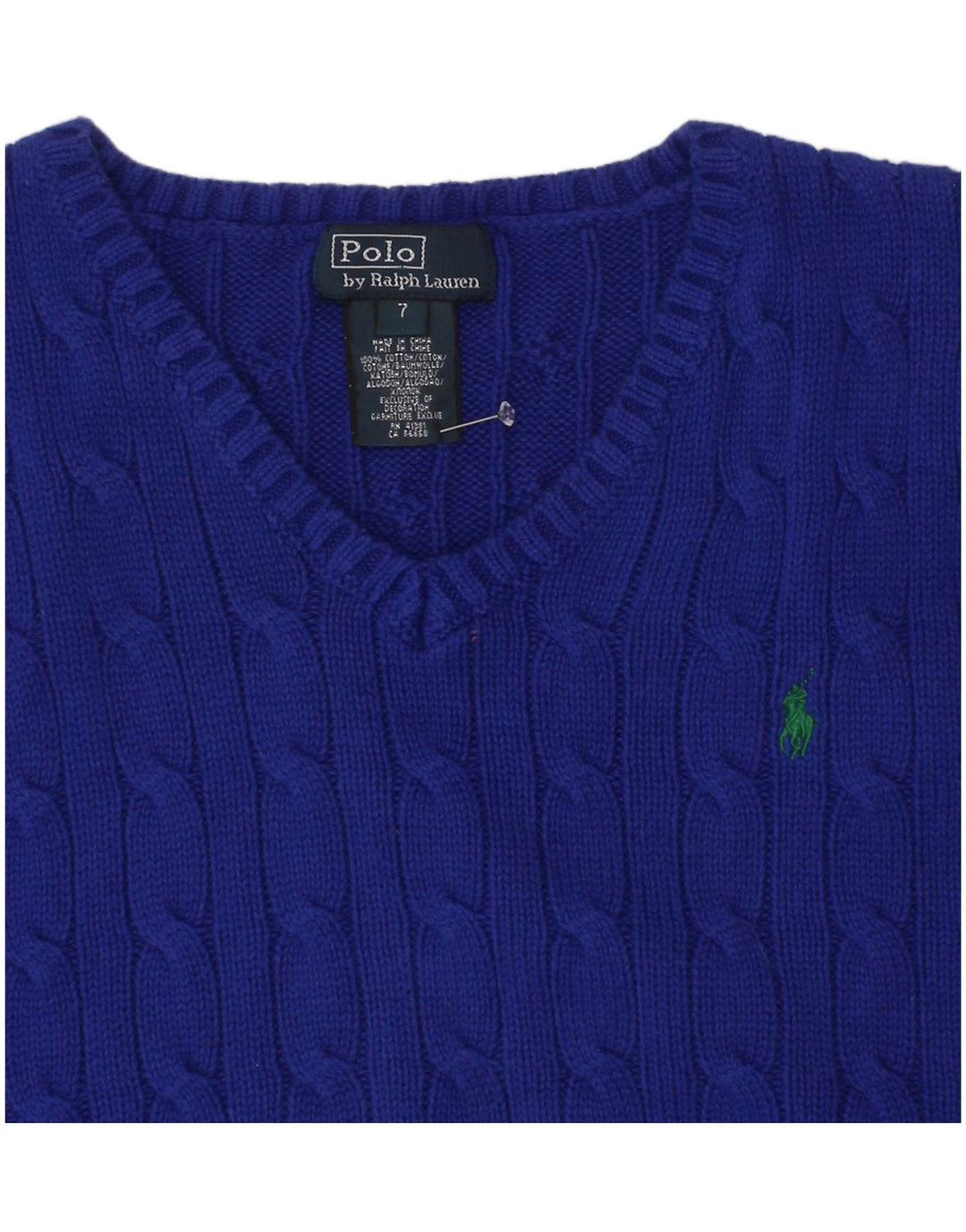 POLO RALPH LAUREN Jungen-Tanktop, 6–7 Jahre, blaue Baumwolle