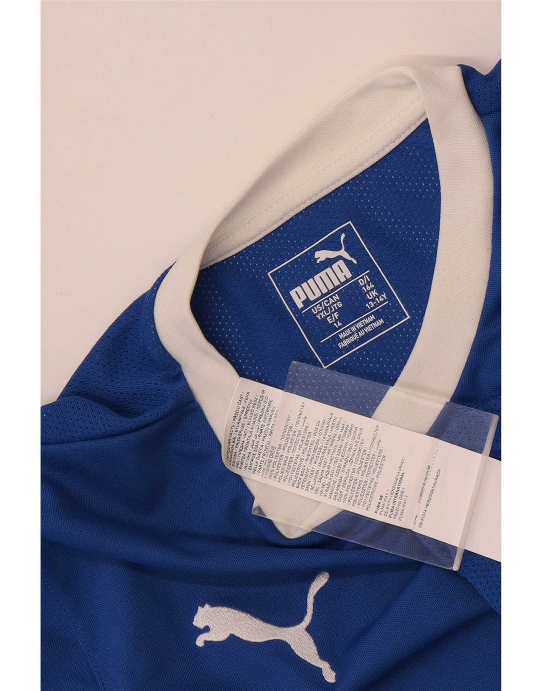 Puma Jungen T-Shirt mit Grafik, 13–14 Jahre, blaues Polyester