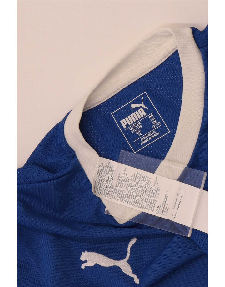Puma Jungen T-Shirt mit Grafik, 13–14 Jahre, blaues Polyester