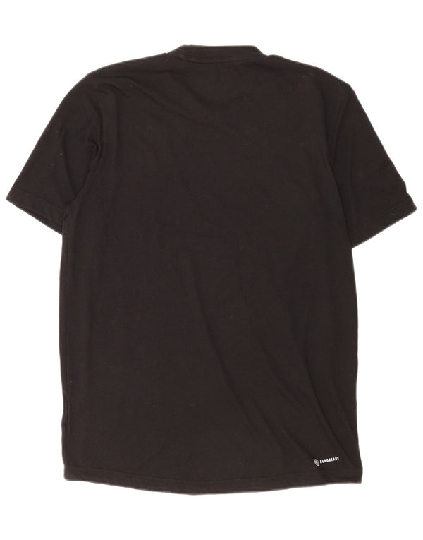 Adidas Herren Aeroready Graphic T-Shirt Top Small Schwarz Polyester