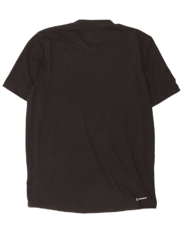 Adidas Herren Aeroready Graphic T-Shirt Top Small Schwarz Polyester
