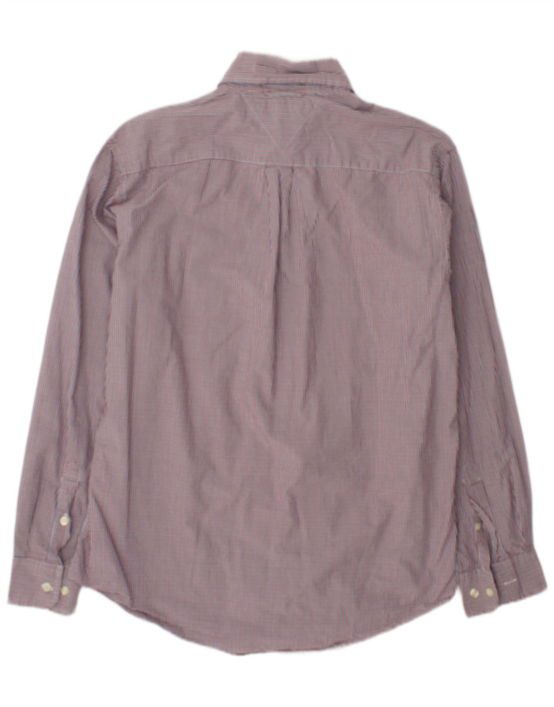 Tommy Hilfiger Herrenhemd, kleine rote Gingham-Baumwolle
