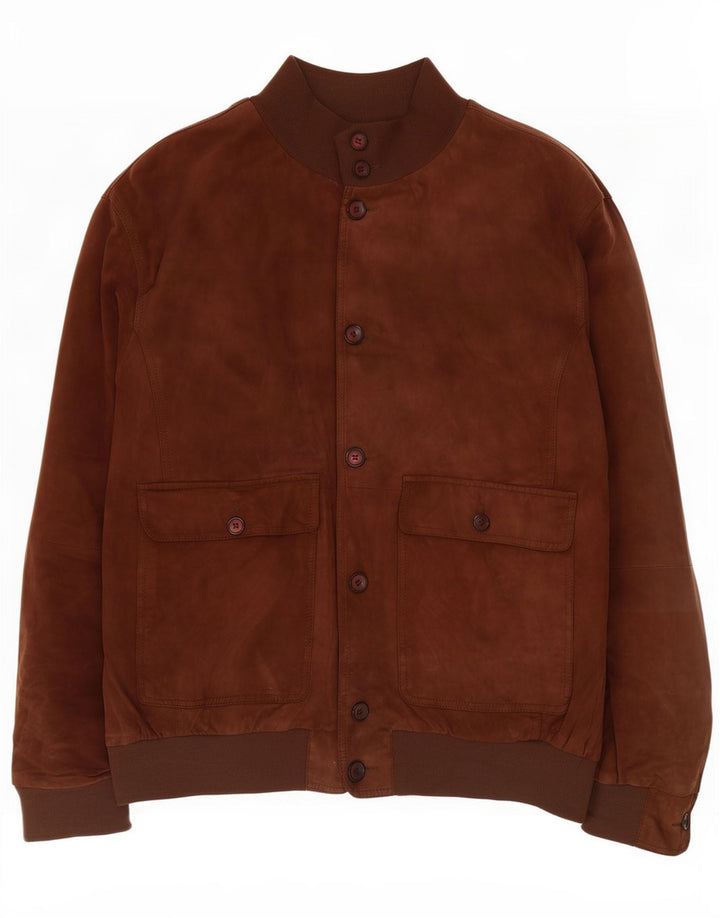 Gimo's Herren Wildleder Bomberjacke UK 40 Large Brown