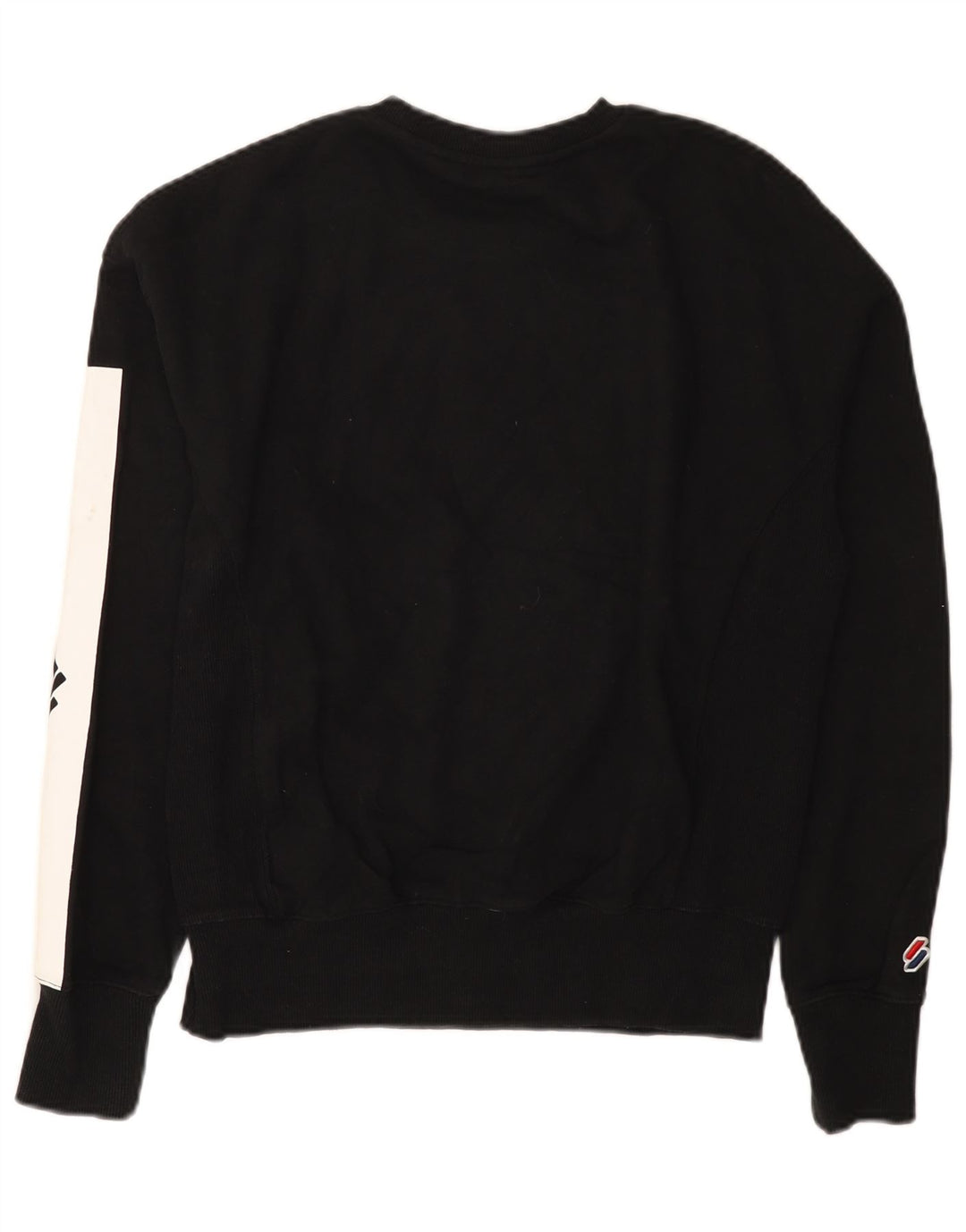 Superdry Grafik-Sweatshirt-Pullover für Damen, UK 12, Mittelschwarz, Farbblock