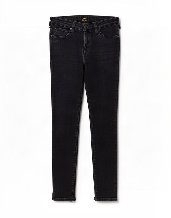 Lee Damen Scarlett Skinny Jeans W30 L31 Graue Baumwolle