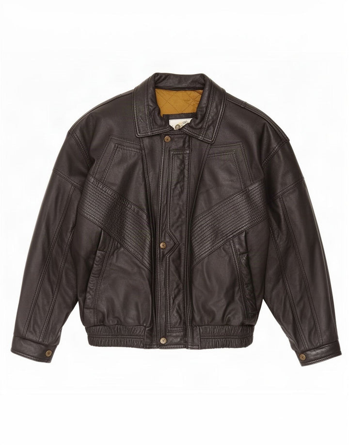 Vintage Herren Lederjacke UK 44 2XL Schwarz