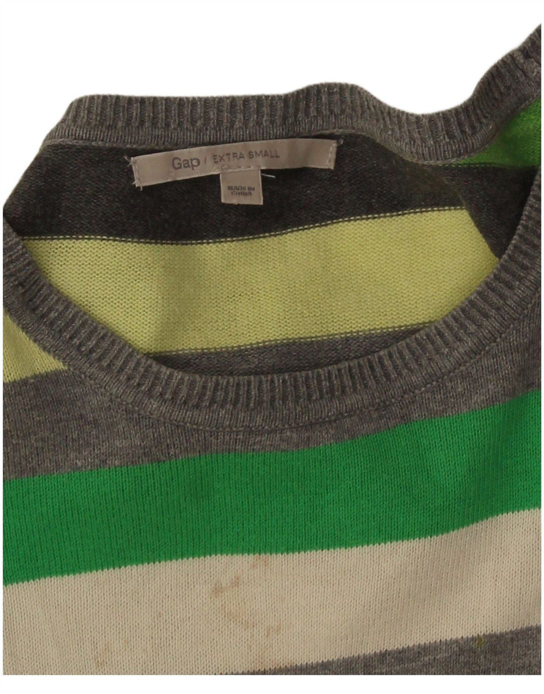 Gap Herren-Pullover mit Rundhalsausschnitt, XS, mehrfarbig gestreift