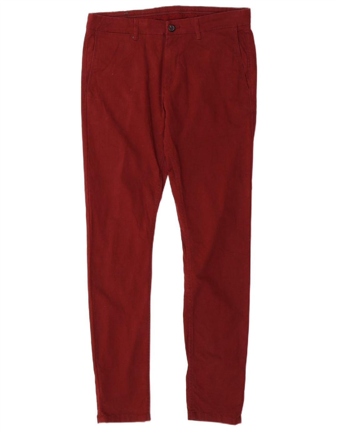 Zara Slim Chino-Hose für Herren, EU 42, Mittel W32 L30, Kastanienbraun