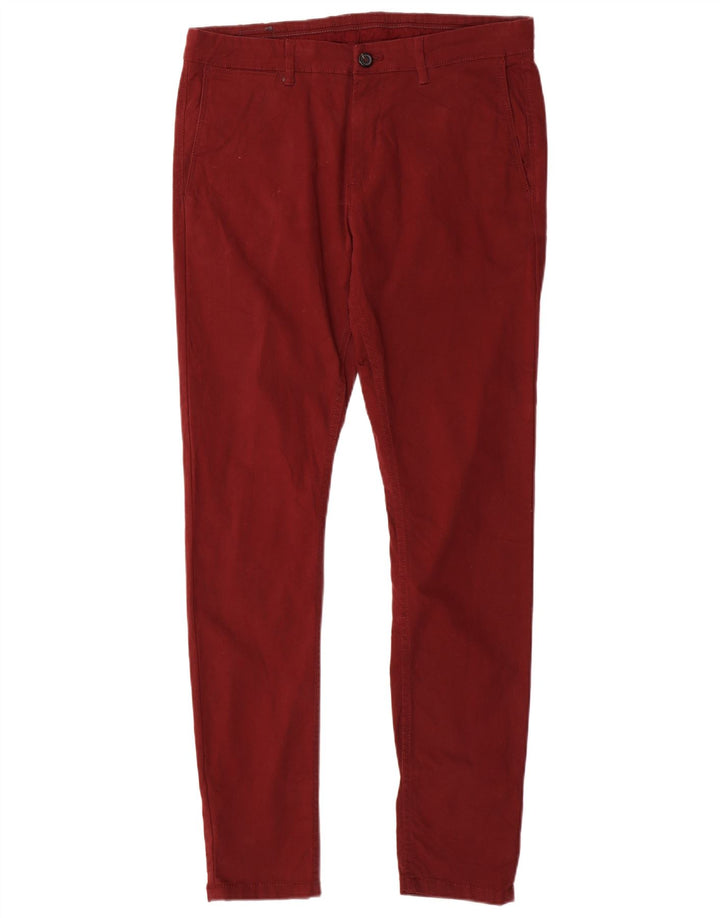 Zara Slim Chino-Hose für Herren, EU 42, Mittel W32 L30, Kastanienbraun