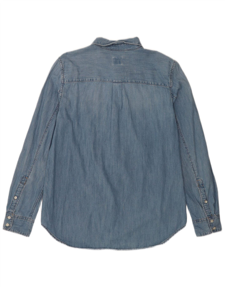 Gap Damen Jeanshemd UK 14 Mittelblaue Baumwolle