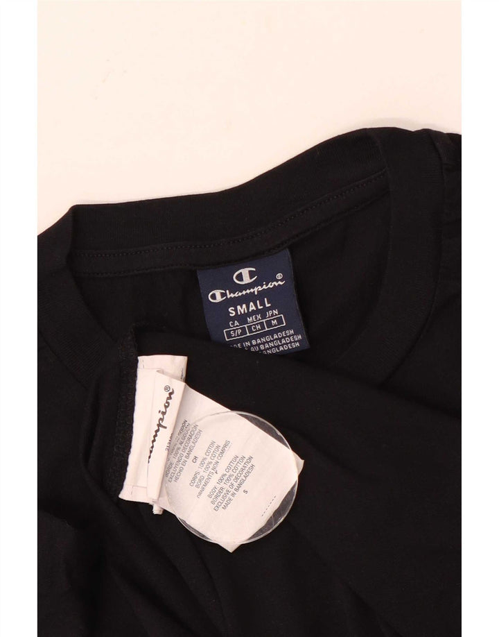 Champion Herren T-Shirt Top Small Schwarz Baumwolle