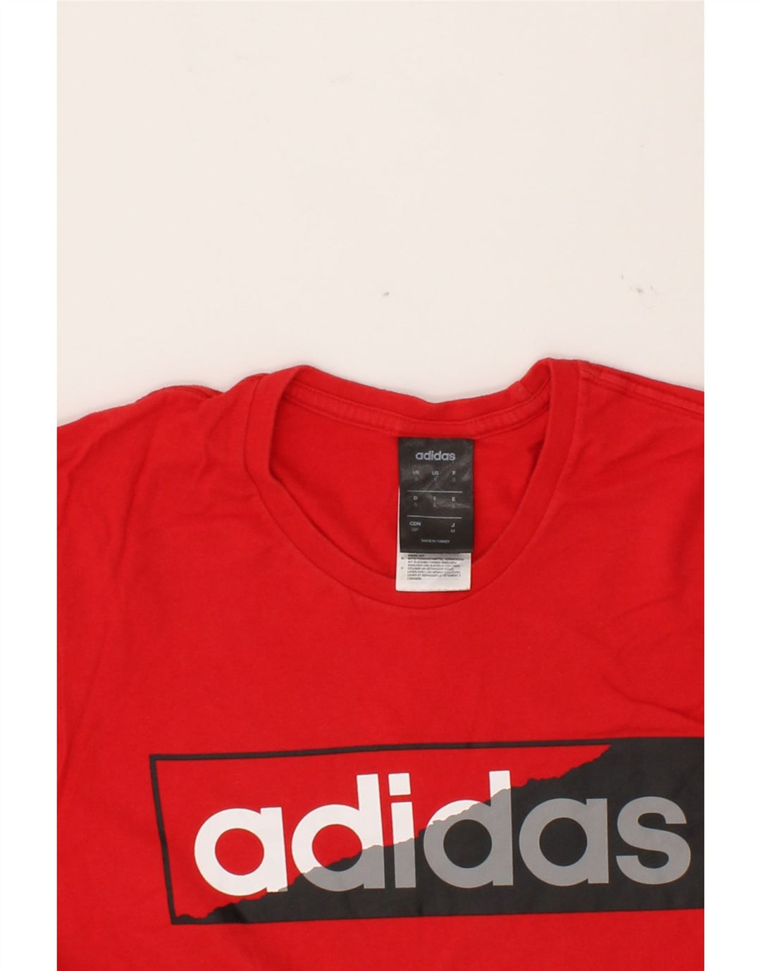 ADIDAS Mens Graphic T-Shirt Top Small Red Cotton Vintage Adidas and Second-Hand Adidas from Messina Hembry 